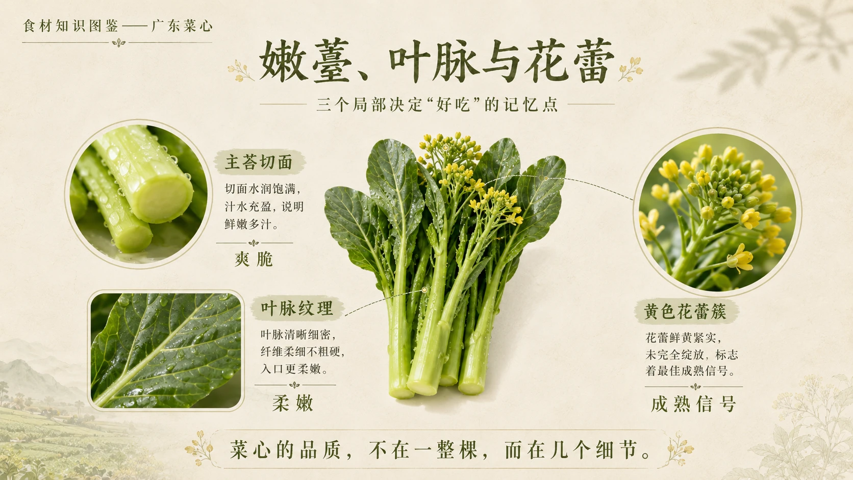 万物知识图鉴系列作品PPT——广东菜心 - 预览图7