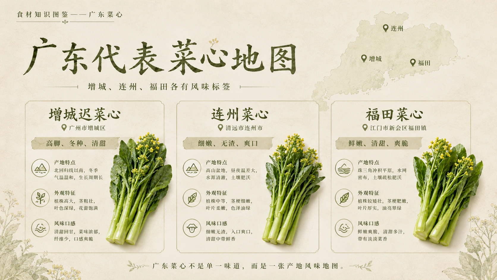 万物知识图鉴系列作品PPT——广东菜心 - 预览图8