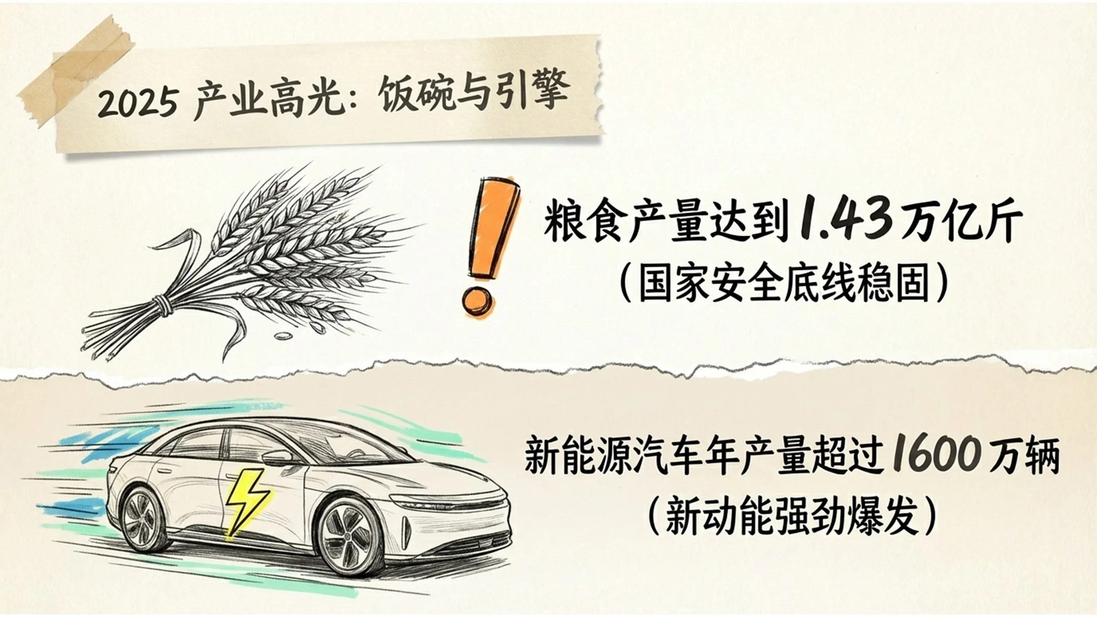 手绘图解风格2026政府报告极简图解PPT - 预览图2