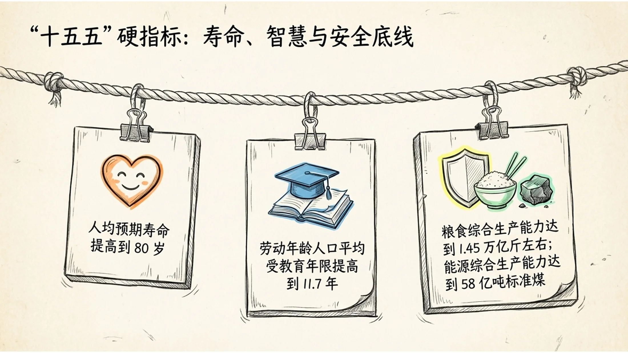 手绘图解风格2026政府报告极简图解PPT - 预览图5