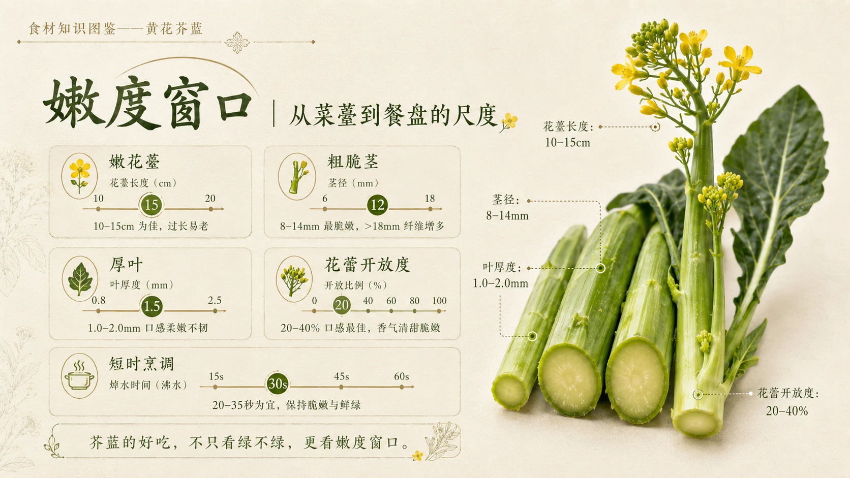 万物知识图鉴系列作品PPT——黄花芥蓝 - 预览图4