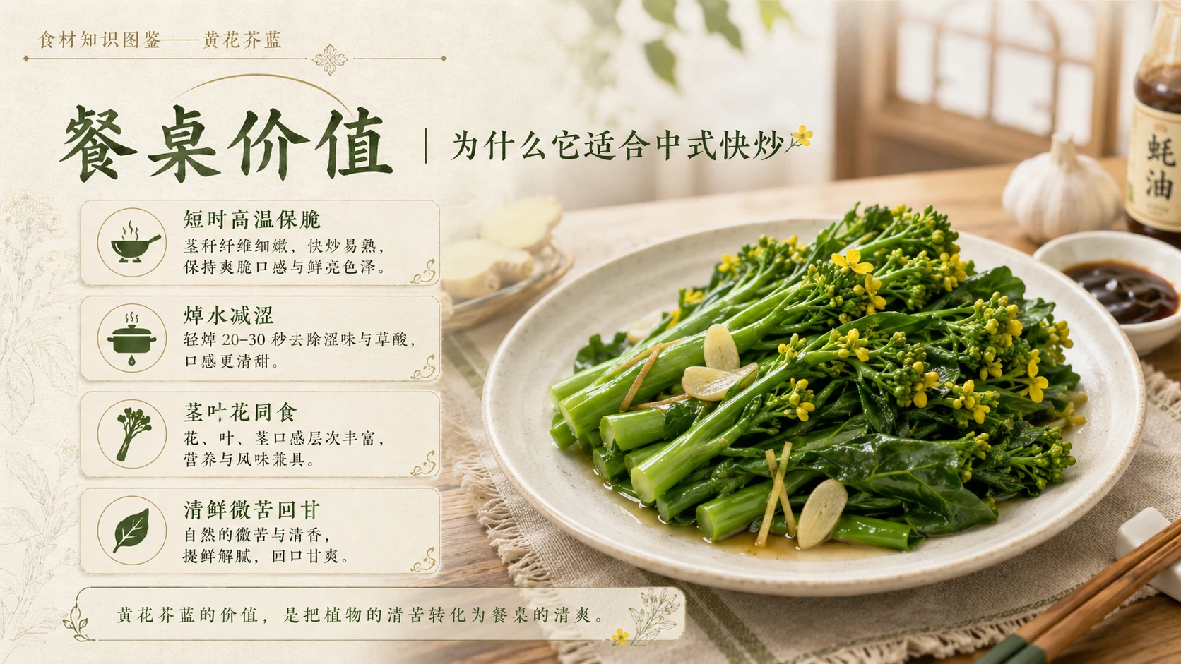 万物知识图鉴系列作品PPT——黄花芥蓝 - 预览图9