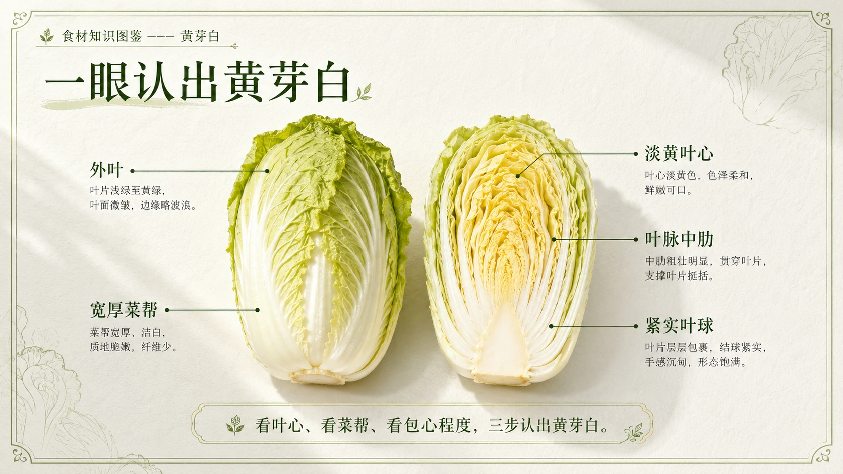 万物知识图鉴系列作品PPT——黄芽白 - 预览图3