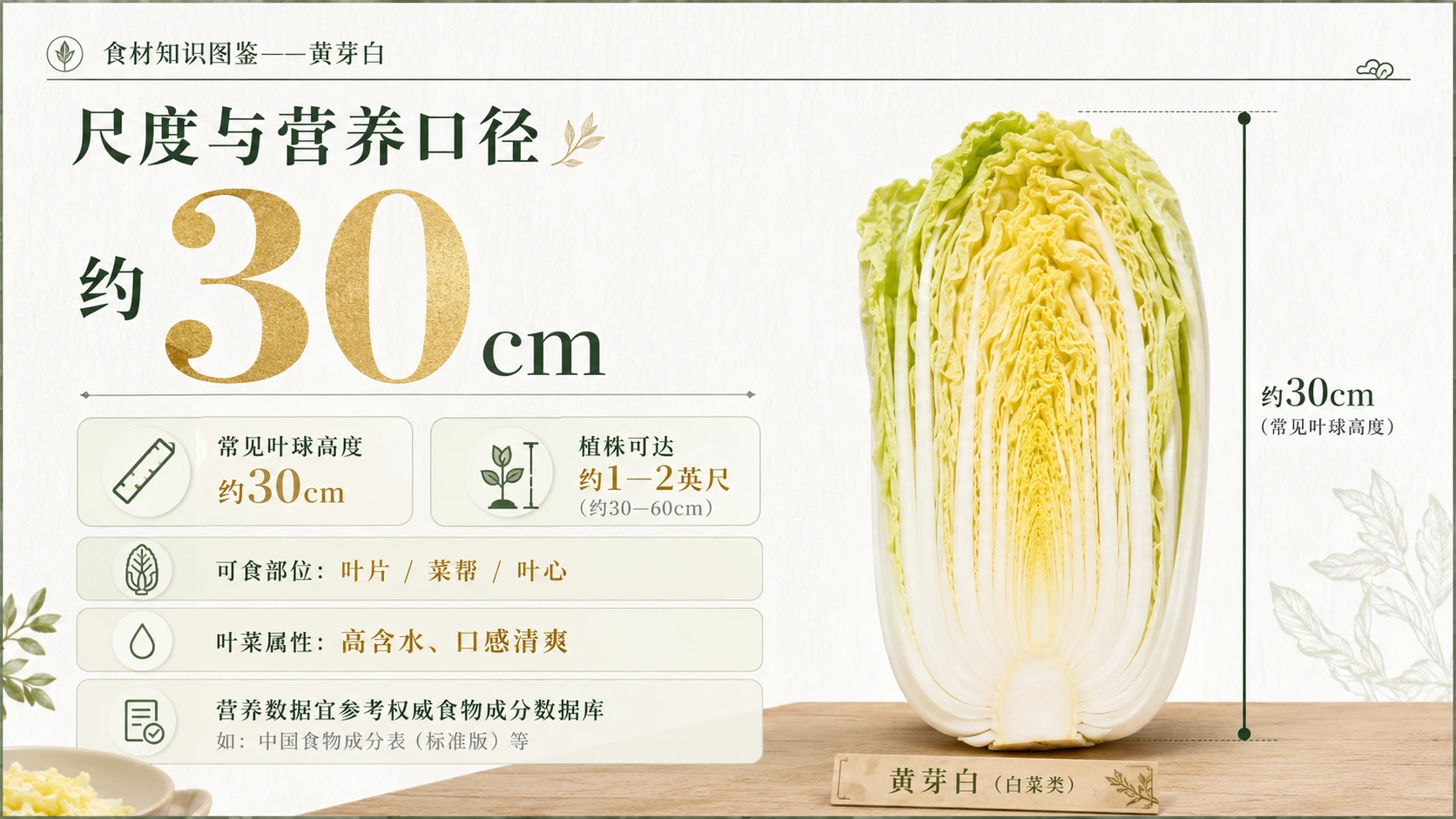 万物知识图鉴系列作品PPT——黄芽白 - 预览图4