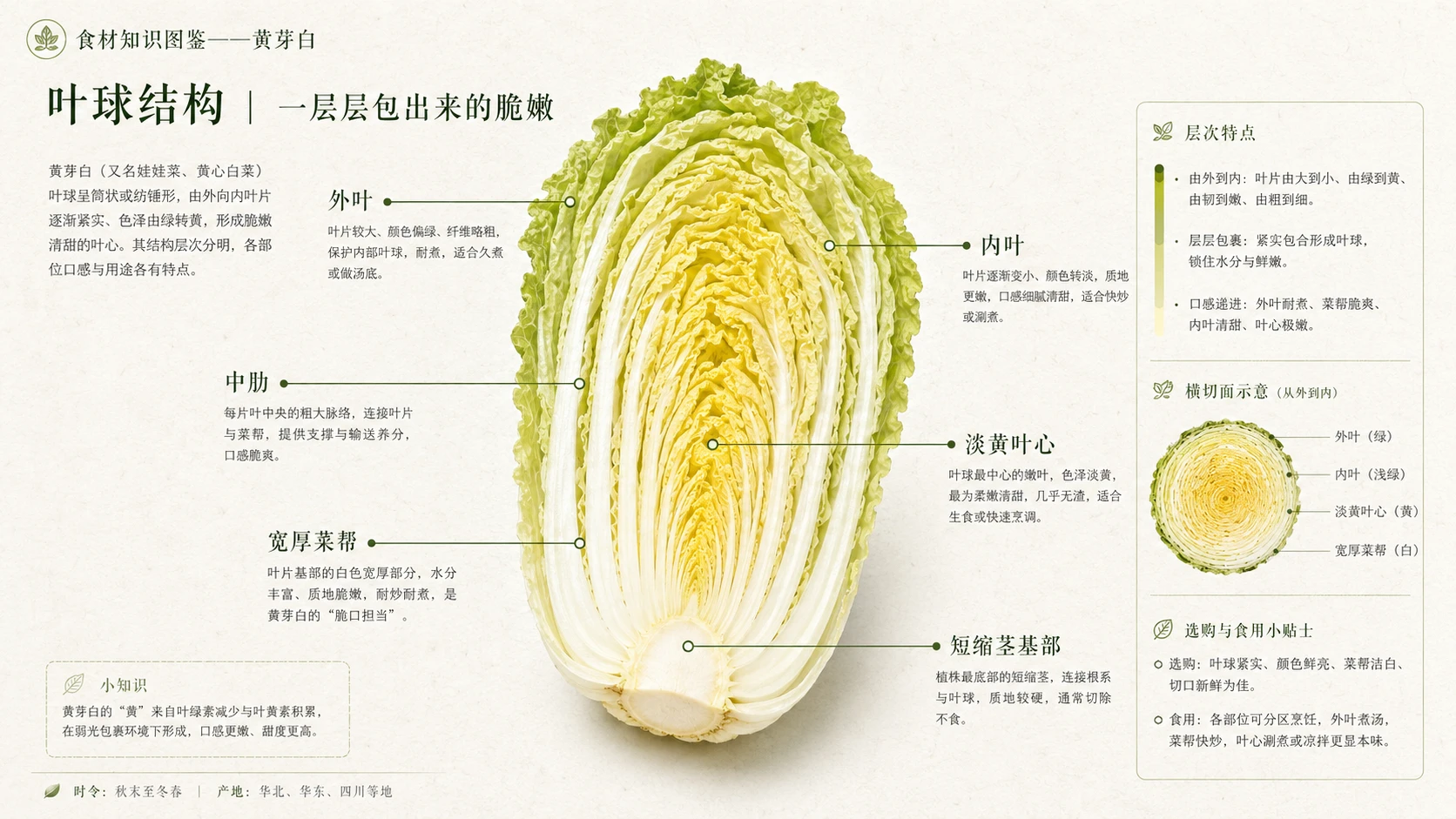 万物知识图鉴系列作品PPT——黄芽白 - 预览图5