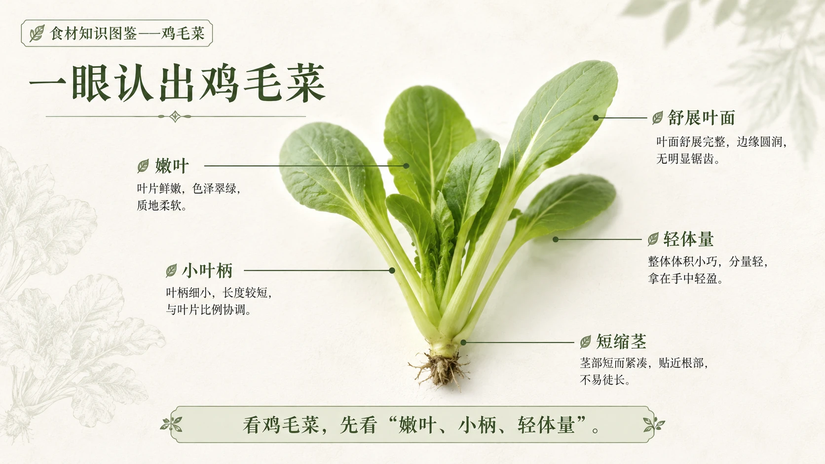 万物知识图鉴系列作品PPT——鸡毛菜 - 预览图3