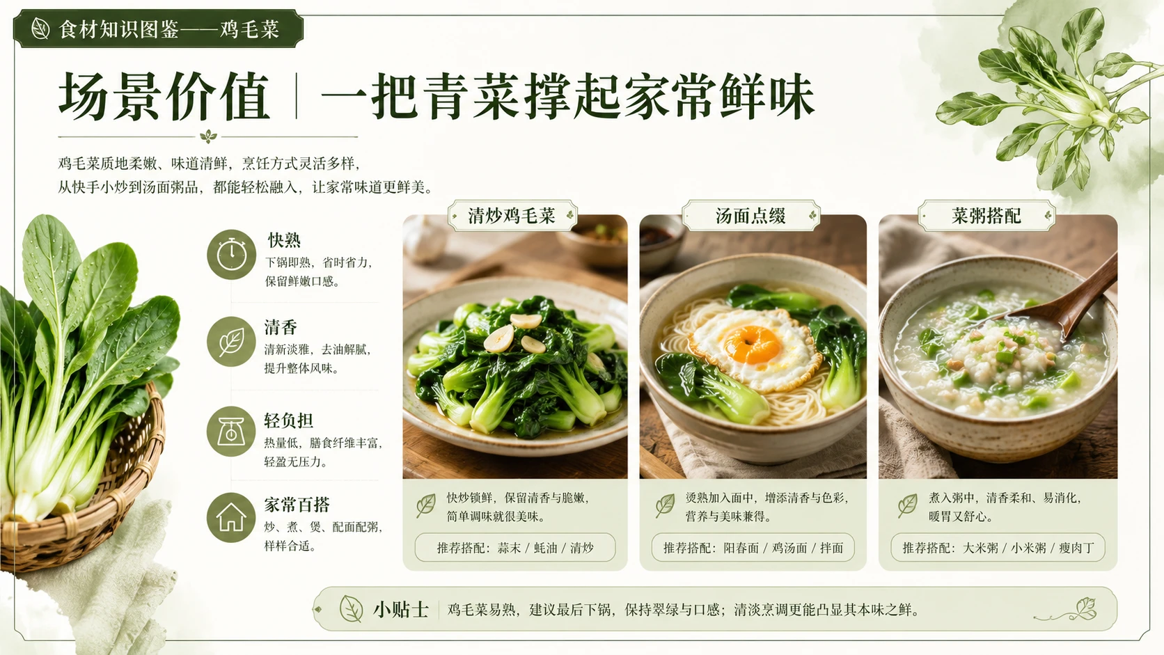 万物知识图鉴系列作品PPT——鸡毛菜 - 预览图9