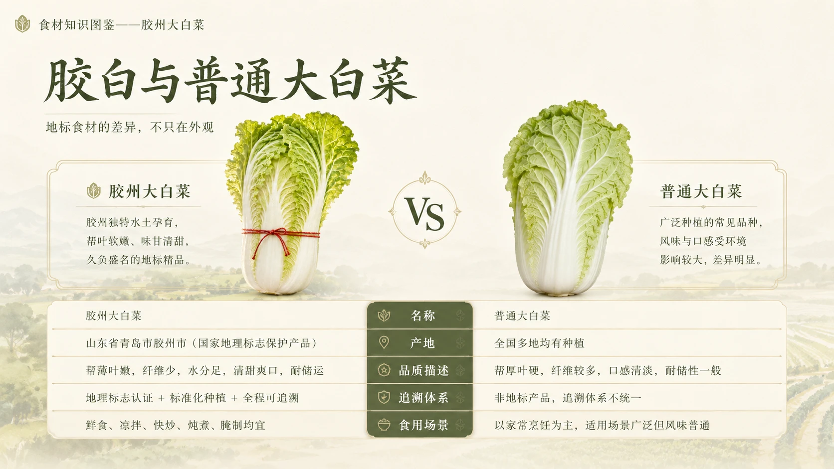 万物知识图鉴系列作品PPT——胶州大白菜 - 预览图8