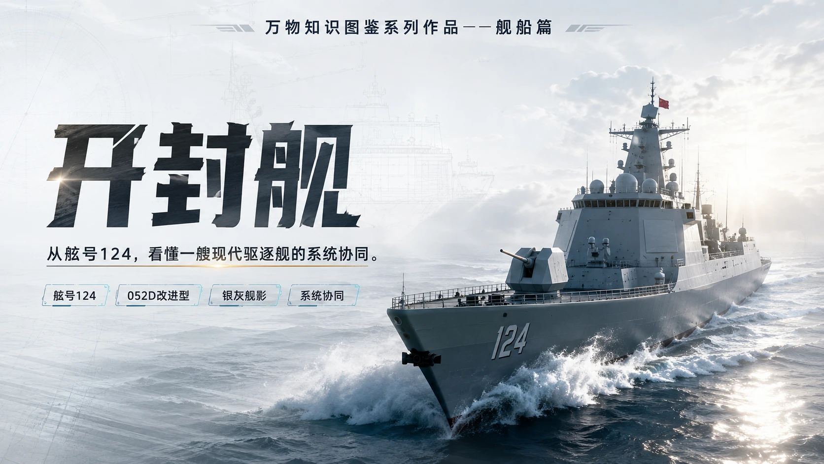 万物知识图鉴系列作品PPT——开封舰 - 预览图1