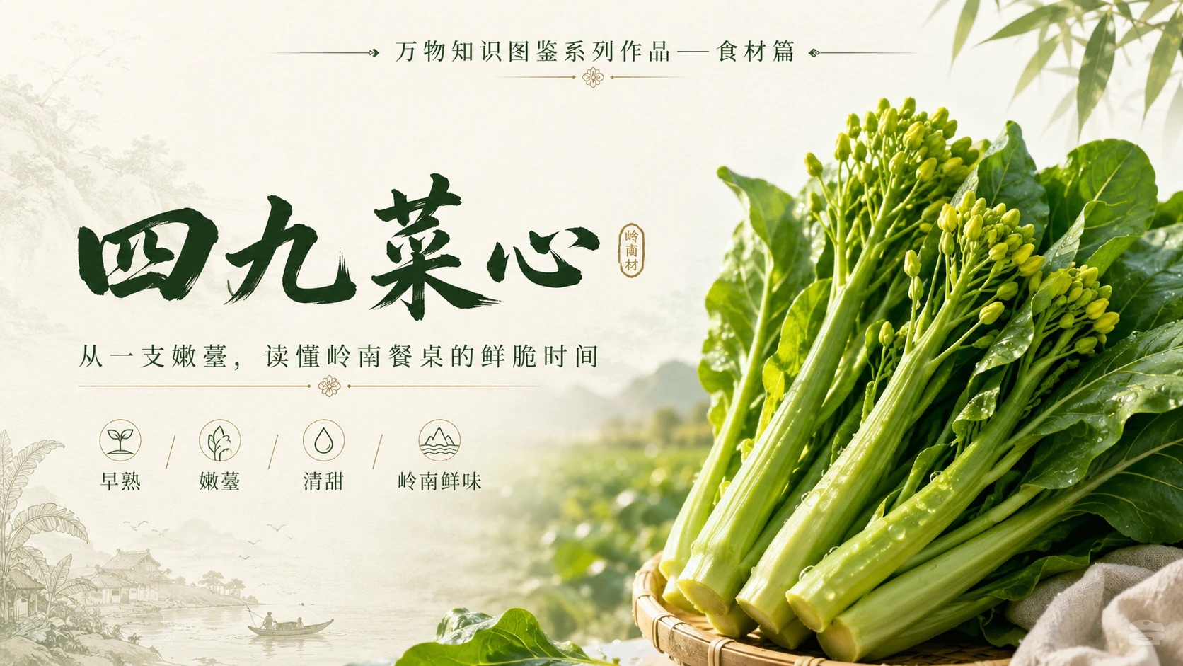 万物知识图鉴系列作品PPT——四九菜心 - 预览图1