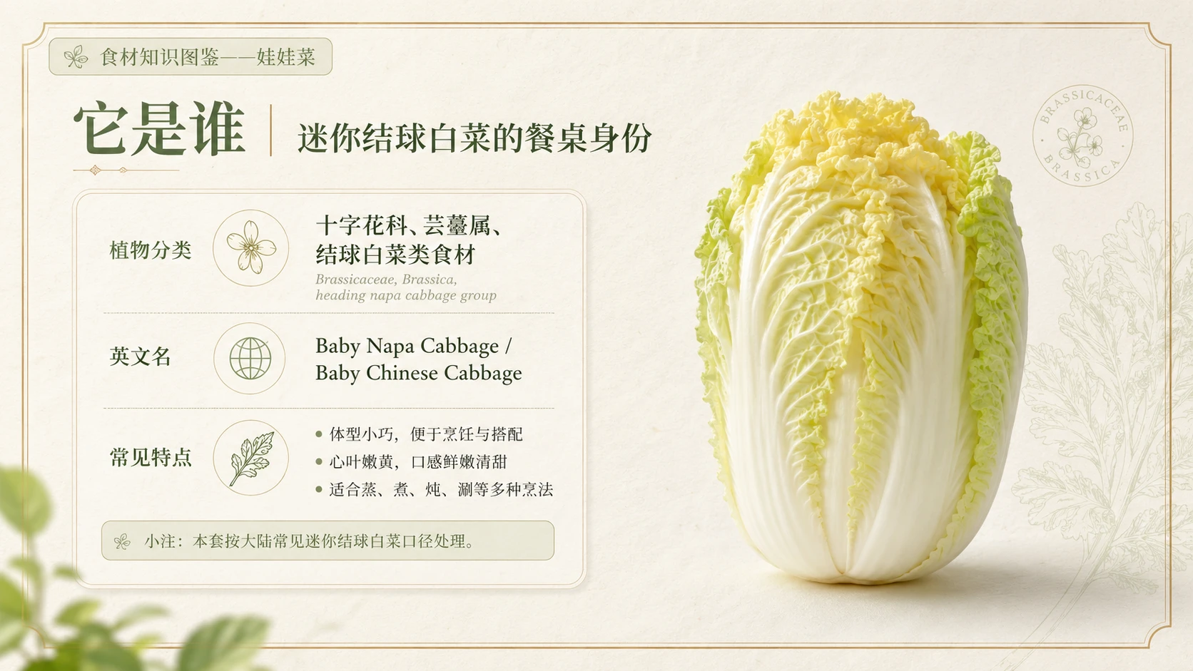 万物知识图鉴系列作品PPT——娃娃菜 - 预览图2