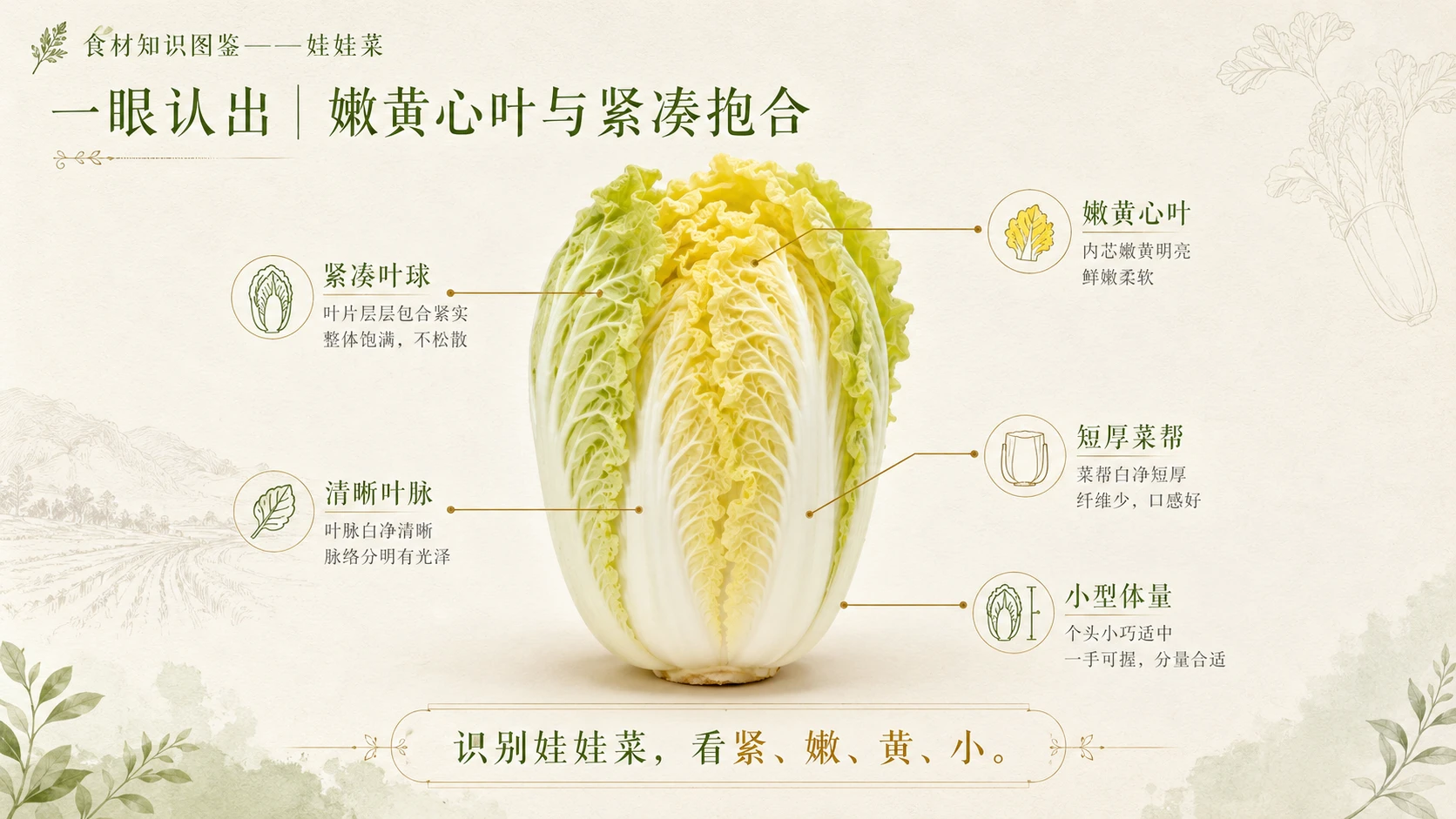 万物知识图鉴系列作品PPT——娃娃菜 - 预览图3