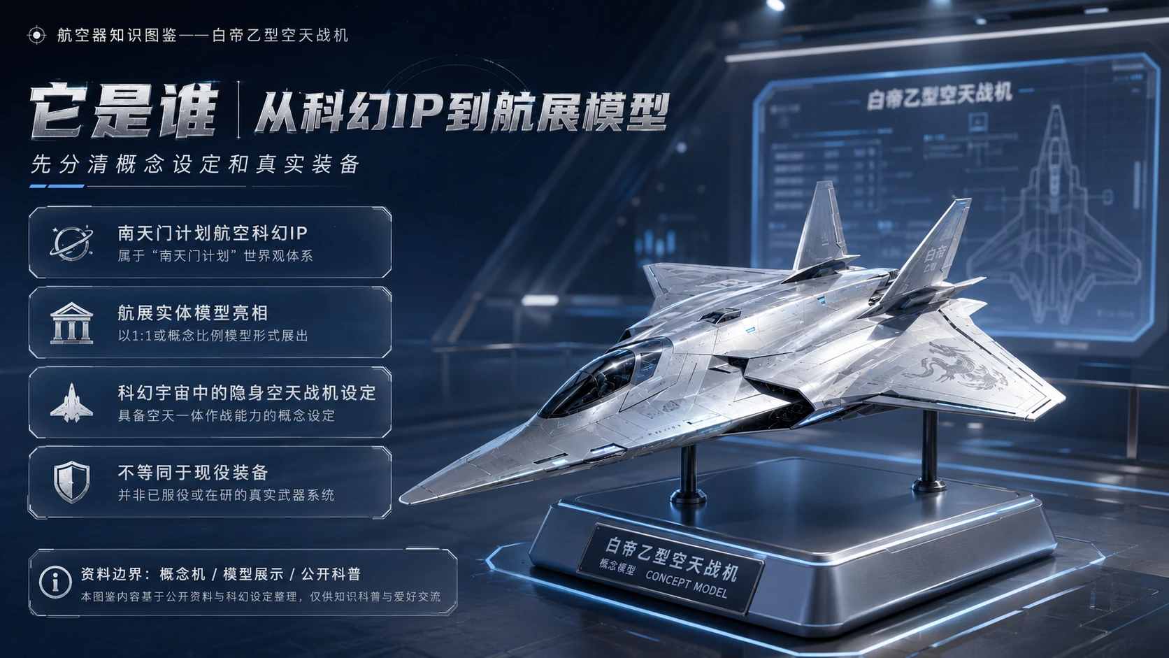 万物知识图鉴系列作品PPT——白帝乙型空天战机 - 预览图2