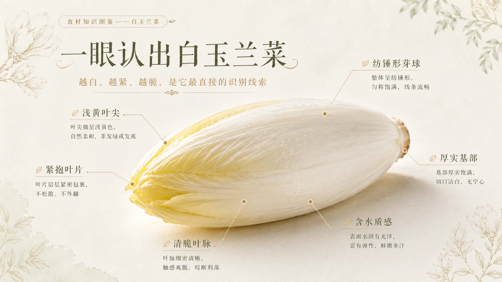 万物知识图鉴系列作品PPT——白玉兰菜 - 预览图3