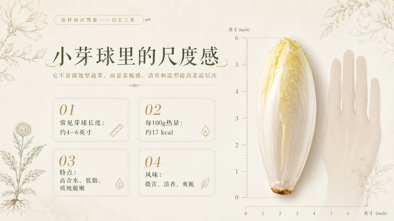 万物知识图鉴系列作品PPT——白玉兰菜 - 预览图4