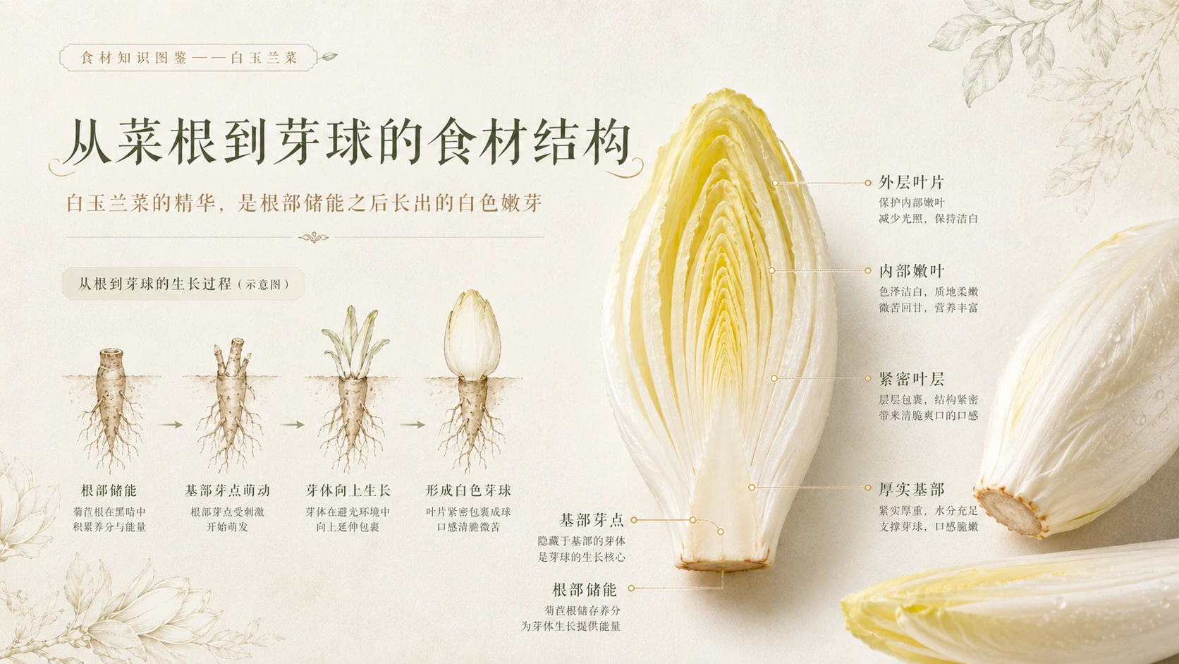 万物知识图鉴系列作品PPT——白玉兰菜 - 预览图5