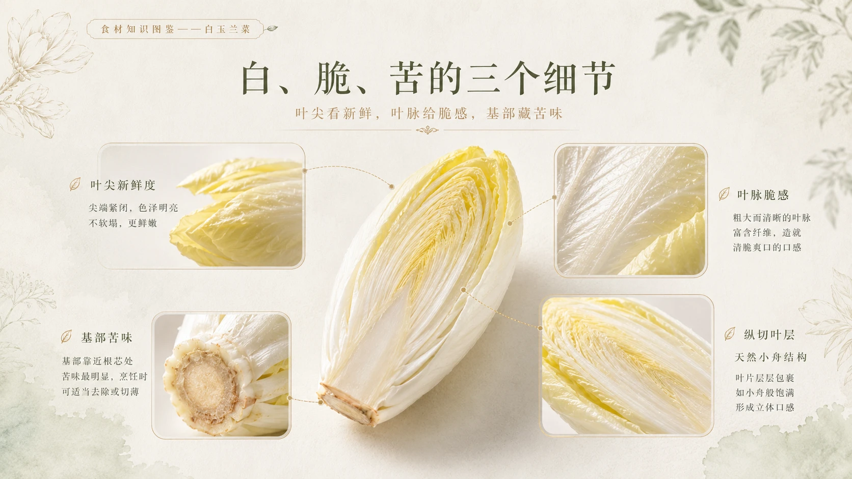 万物知识图鉴系列作品PPT——白玉兰菜 - 预览图7