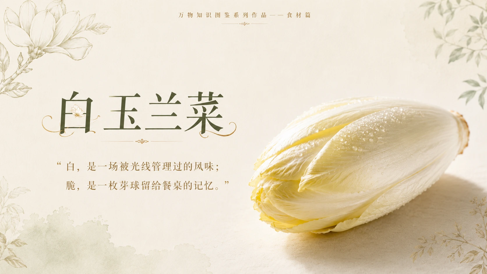 万物知识图鉴系列作品PPT——白玉兰菜 - 预览图10