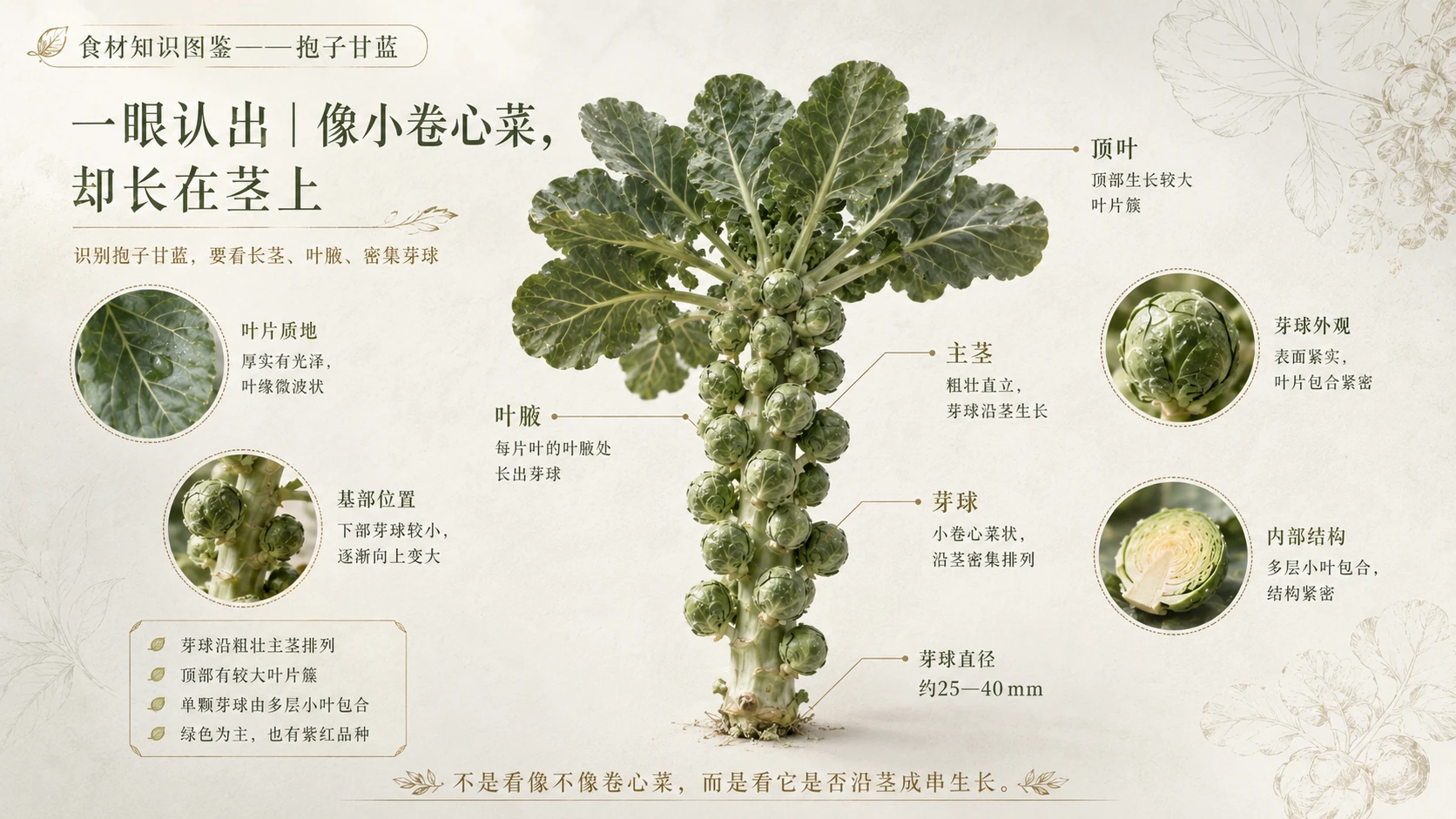 万物知识图鉴系列作品PPT——抱子甘蓝 - 预览图3