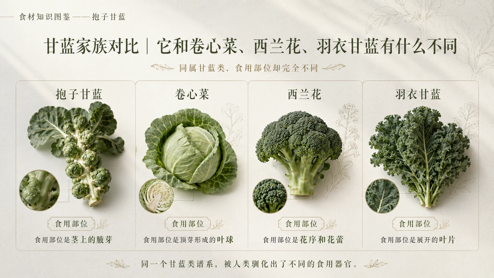 万物知识图鉴系列作品PPT——抱子甘蓝 - 预览图8