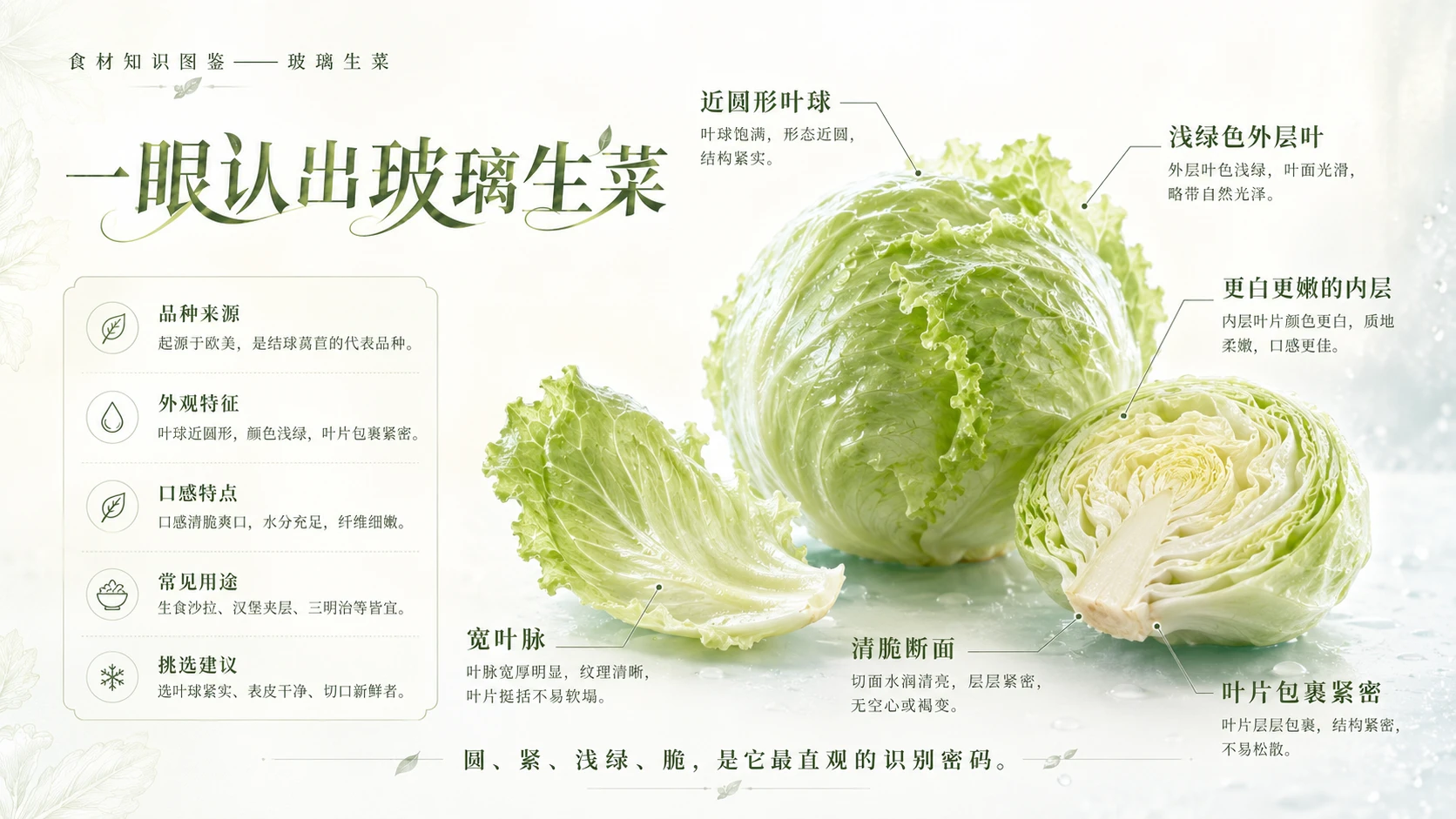 万物知识图鉴系列作品PPT——玻璃生菜 - 预览图3