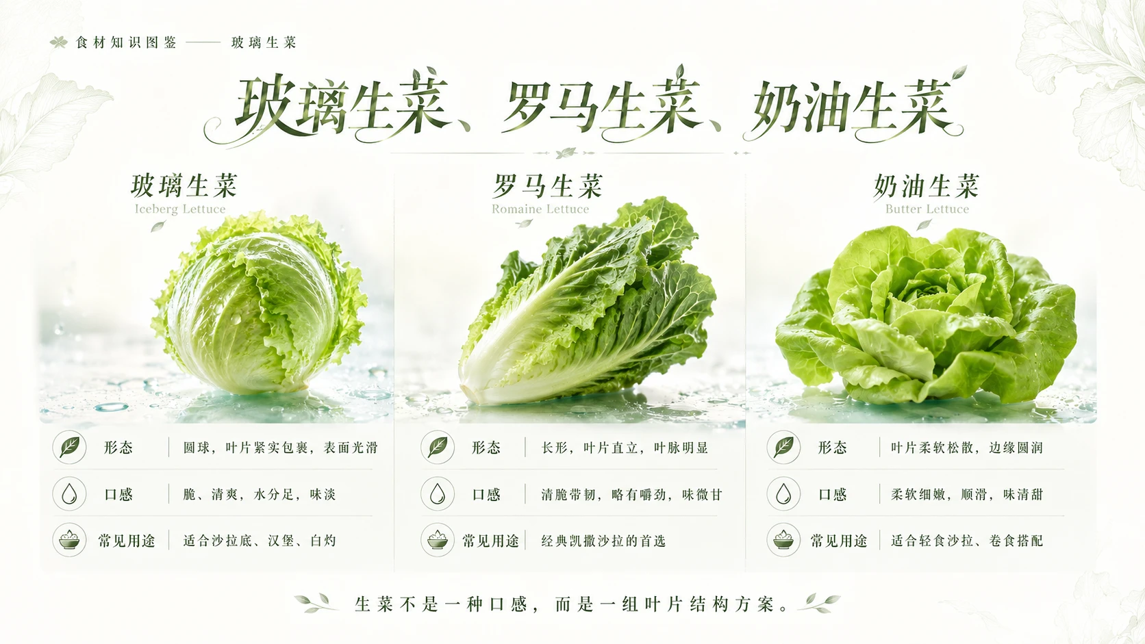 万物知识图鉴系列作品PPT——玻璃生菜 - 预览图8