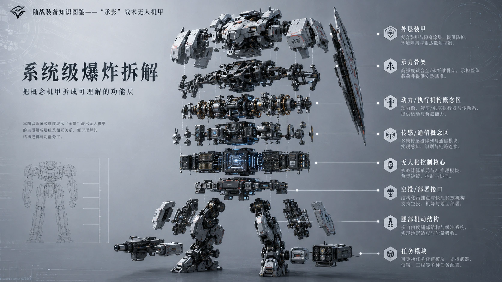 万物知识图鉴系列作品PPT——承影战术无人机甲 - 预览图5
