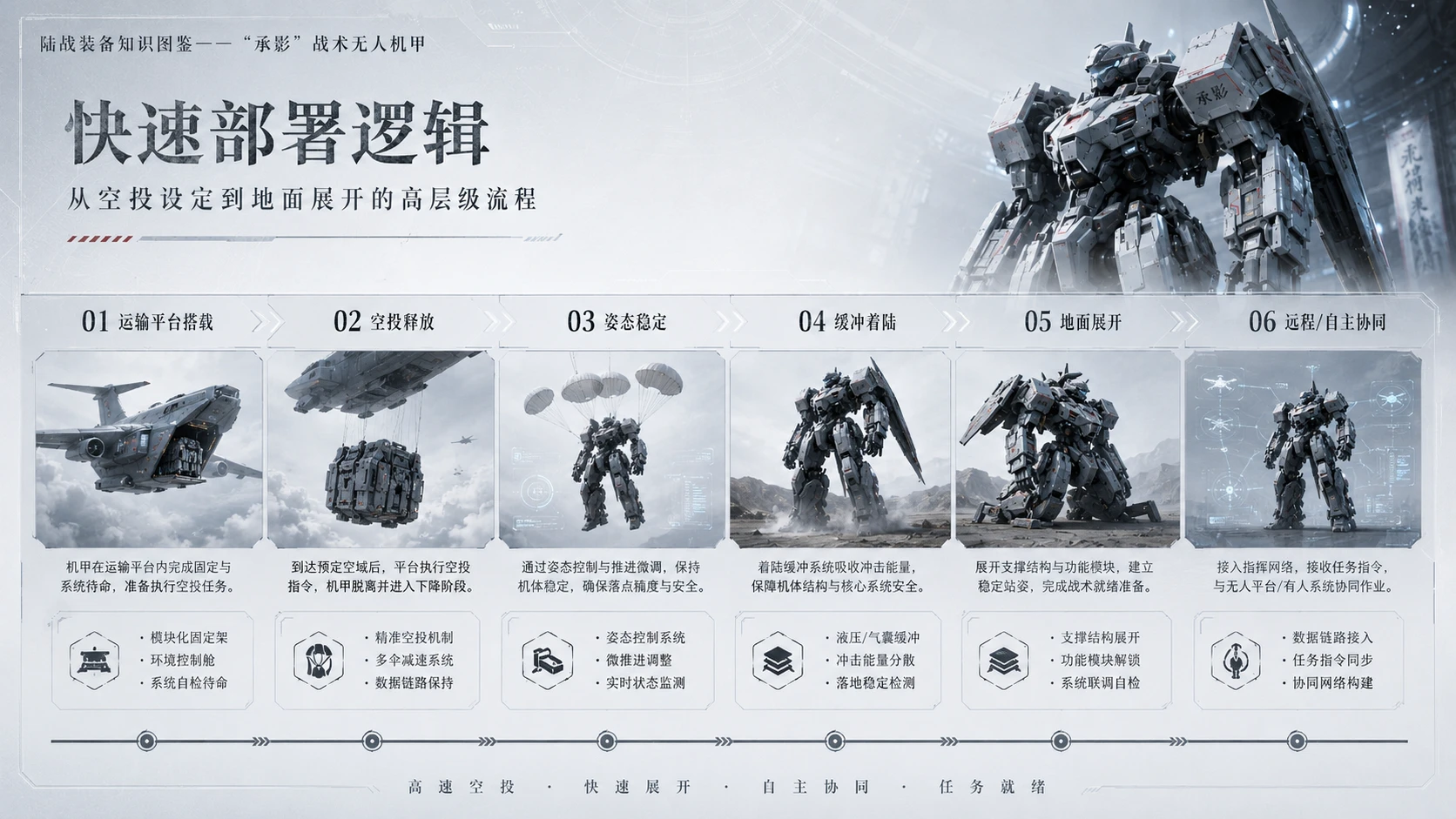 万物知识图鉴系列作品PPT——承影战术无人机甲 - 预览图6