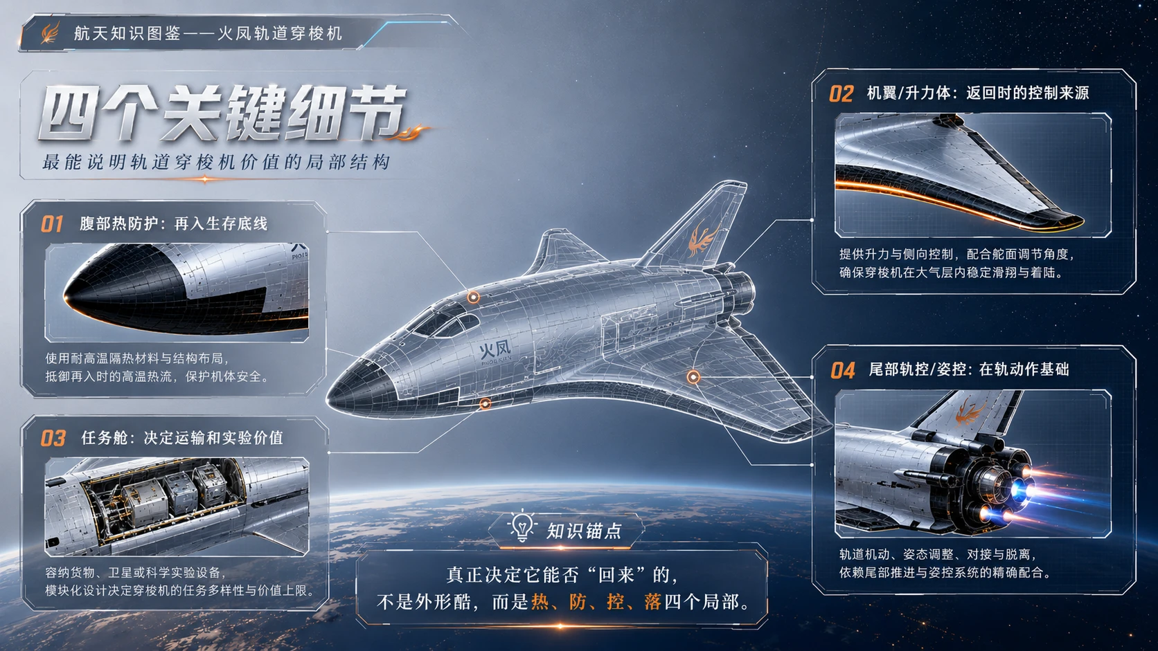 万物知识图鉴系列作品PPT——火凤轨道穿梭机 - 预览图7