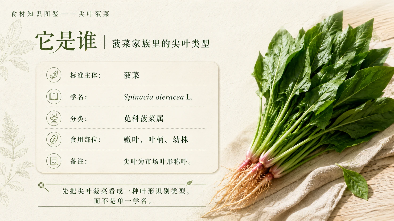 万物知识图鉴系列作品PPT——尖叶菠菜 - 预览图2