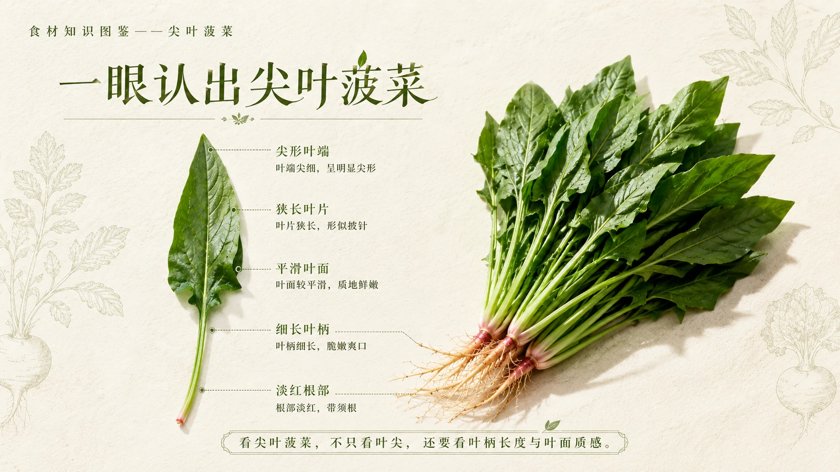 万物知识图鉴系列作品PPT——尖叶菠菜 - 预览图3