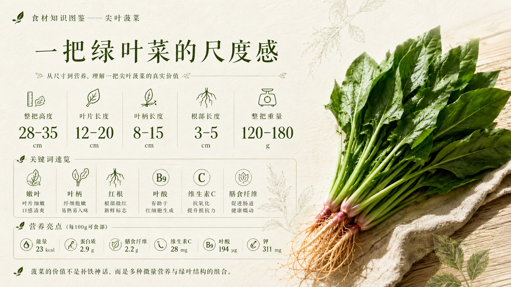万物知识图鉴系列作品PPT——尖叶菠菜 - 预览图4