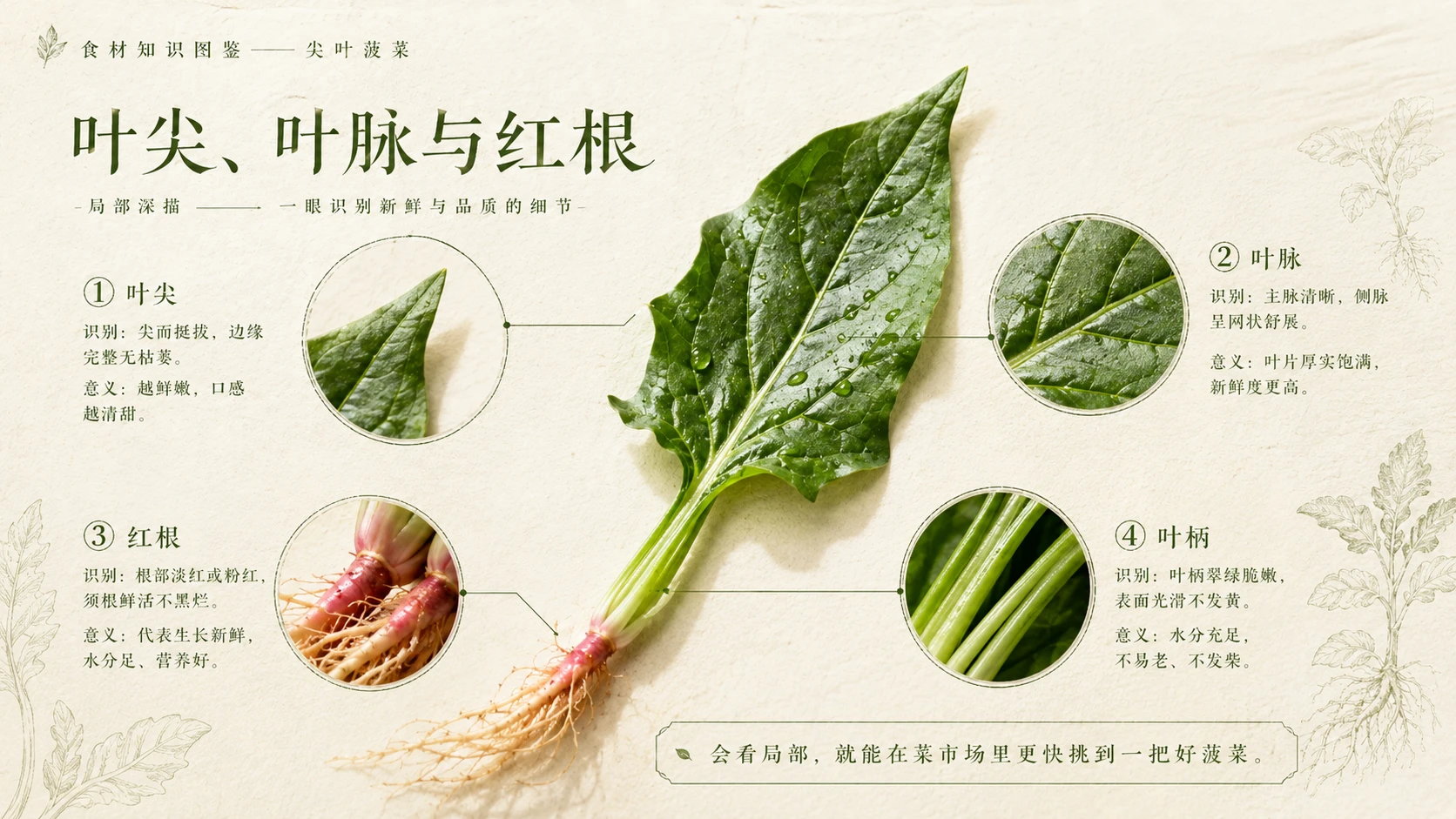 万物知识图鉴系列作品PPT——尖叶菠菜 - 预览图7