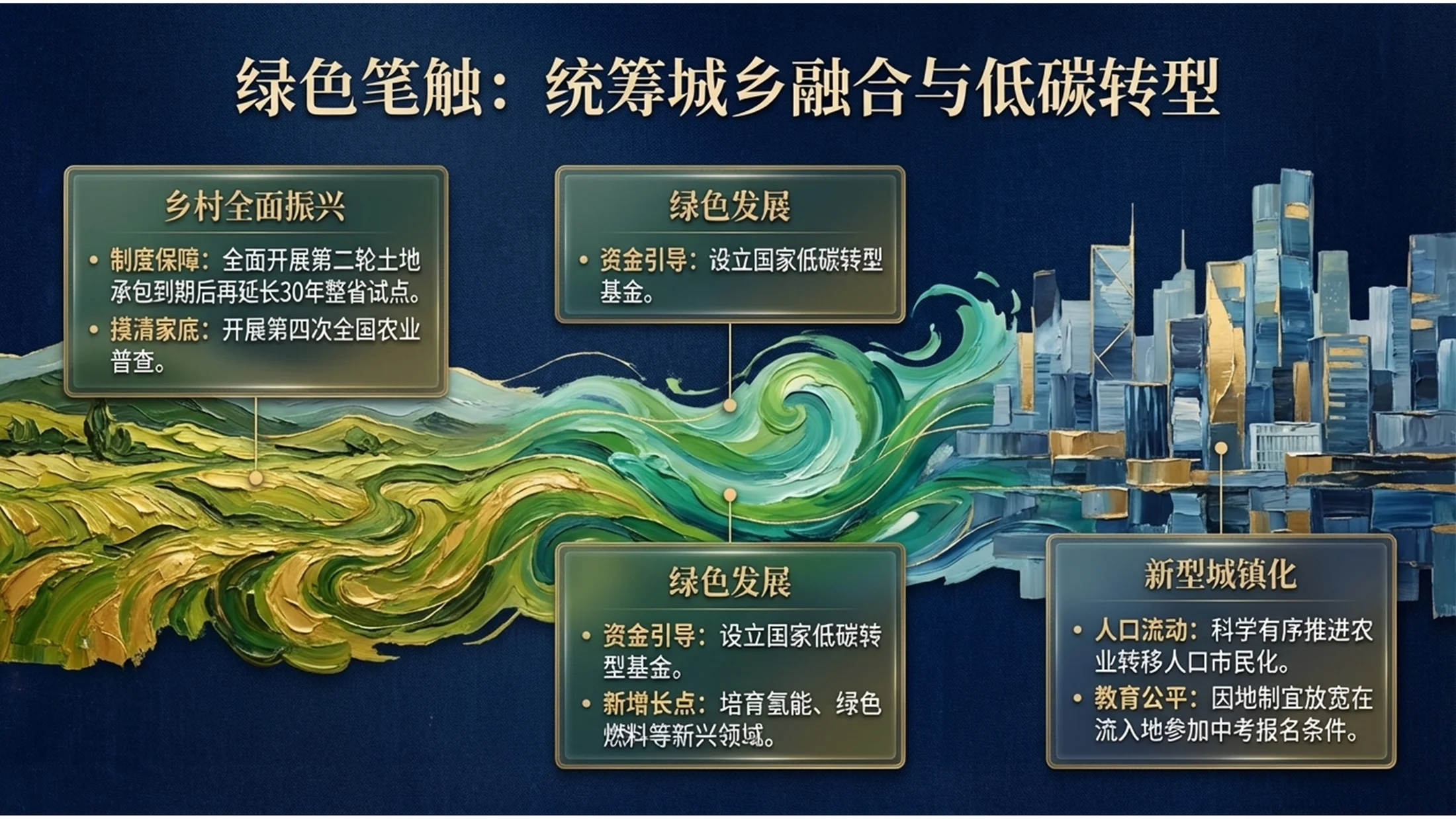 油画风格政府工作报告PPT - 预览图9