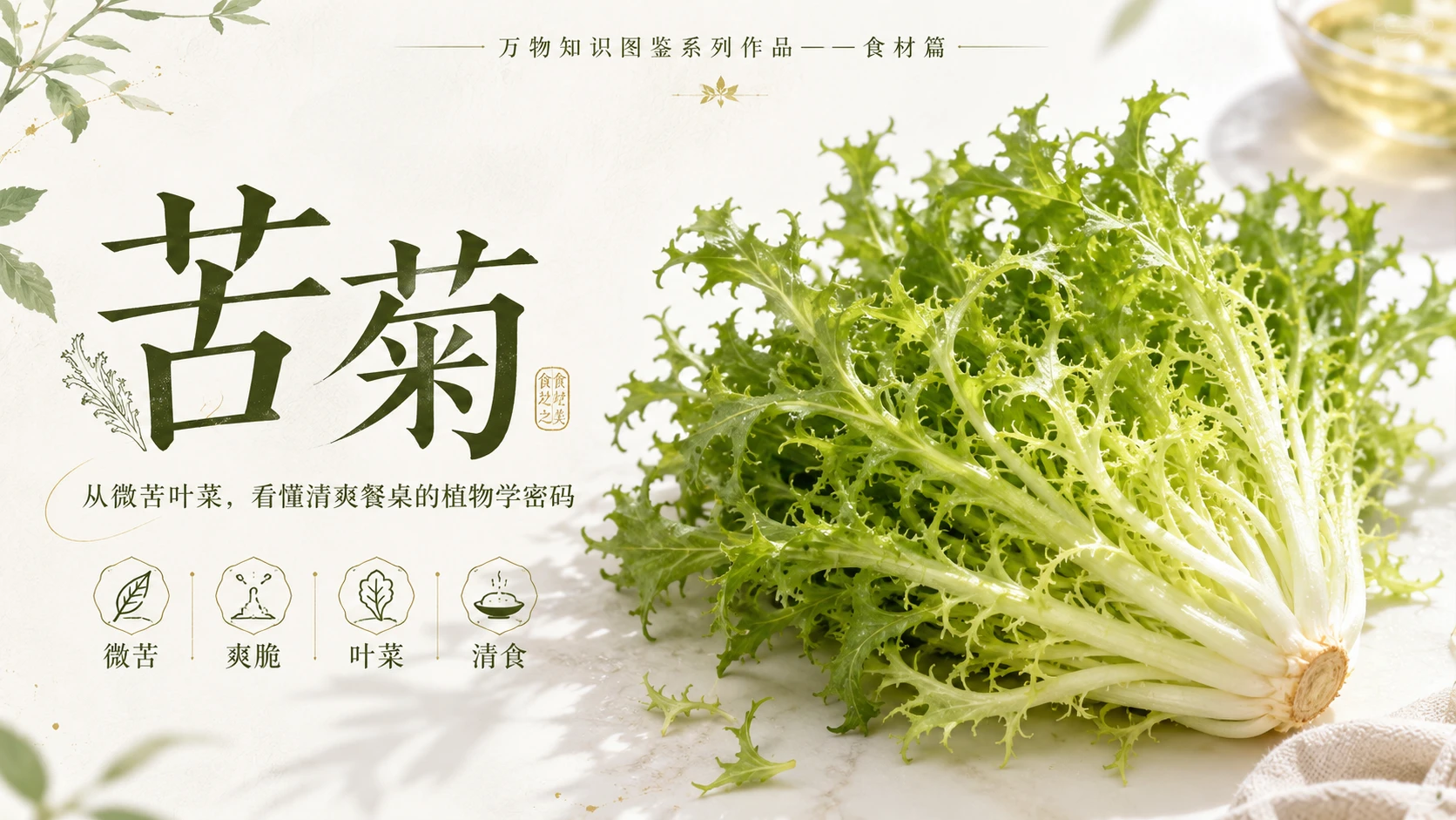 万物知识图鉴系列作品PPT——苦菊 - 预览图1