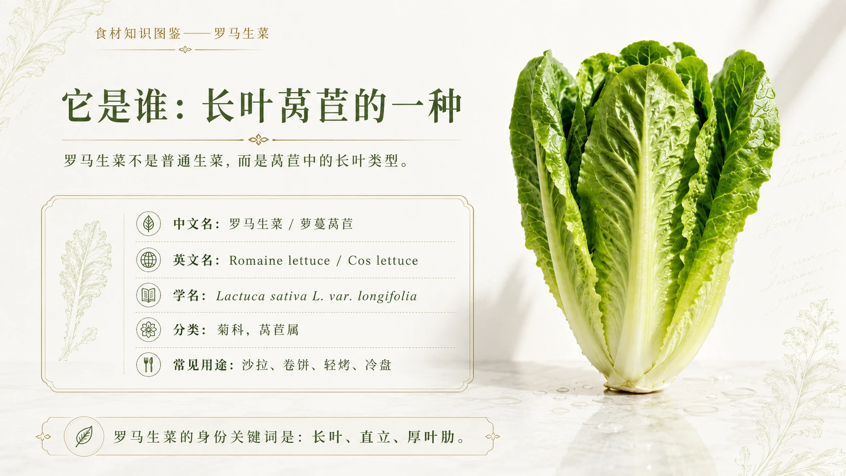 万物知识图鉴系列作品PPT——罗马生菜 - 预览图2