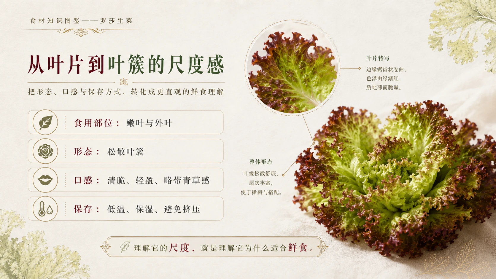 万物知识图鉴系列作品PPT——罗莎生菜 - 预览图4