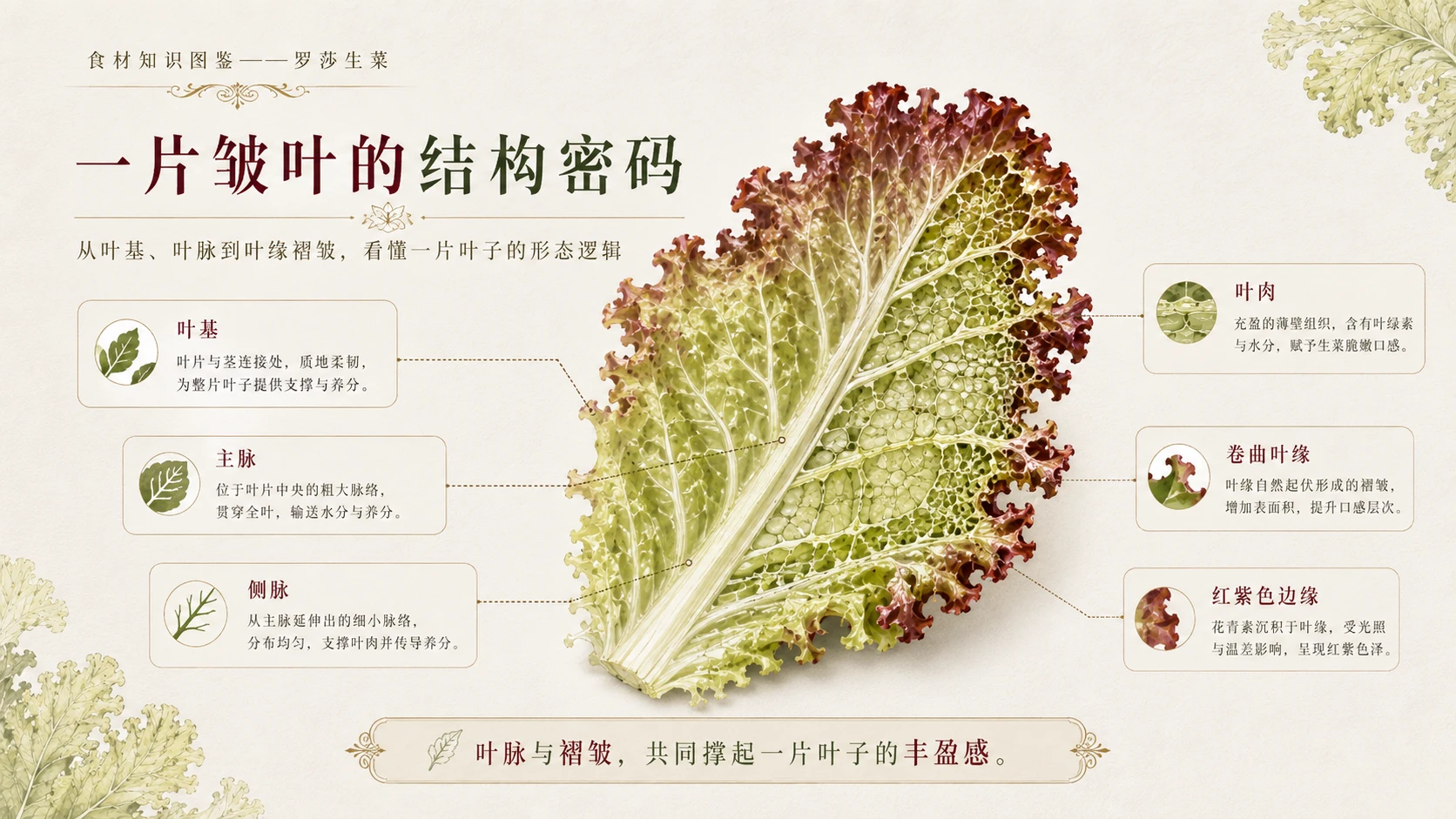 万物知识图鉴系列作品PPT——罗莎生菜 - 预览图5