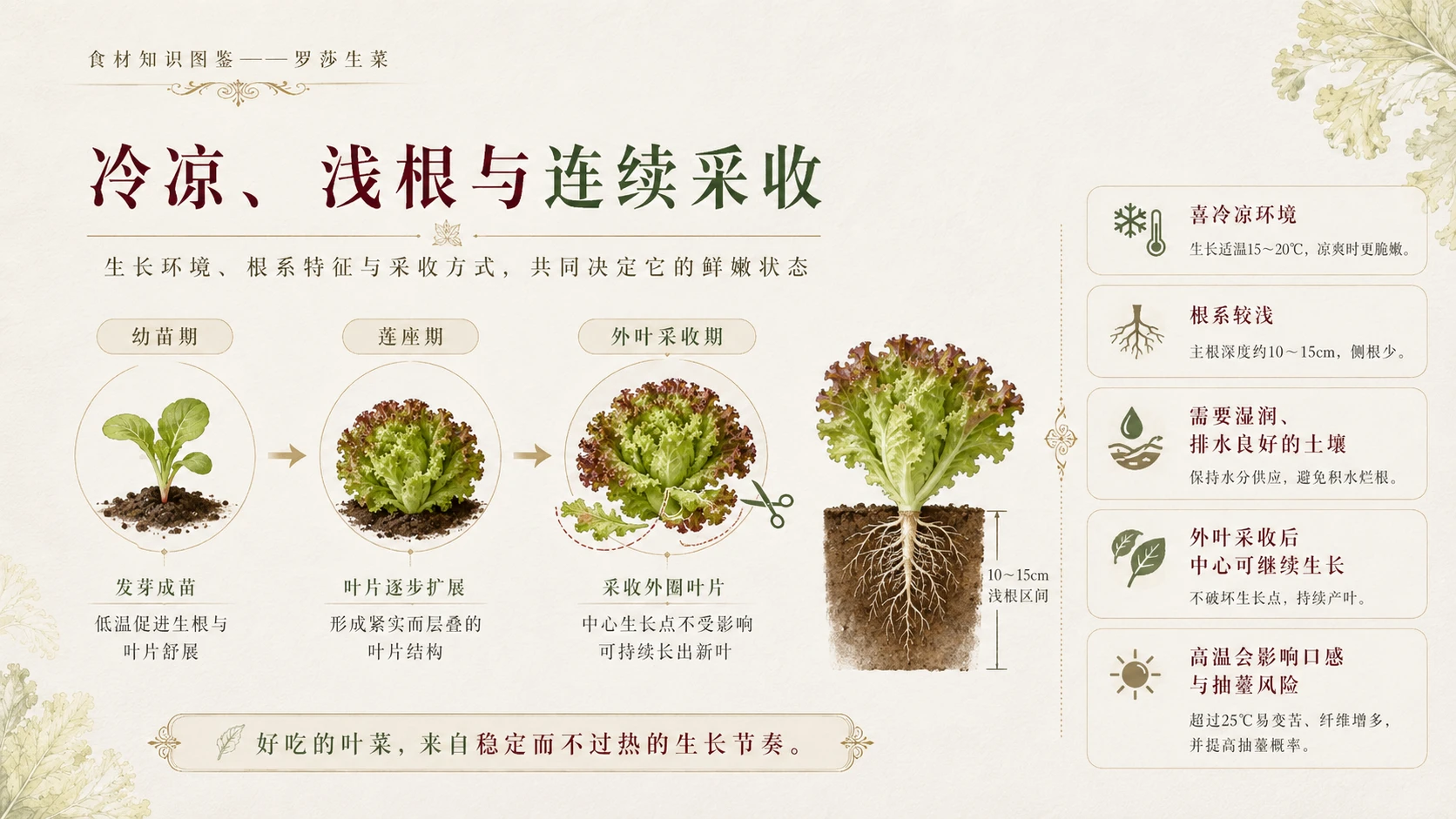 万物知识图鉴系列作品PPT——罗莎生菜 - 预览图6