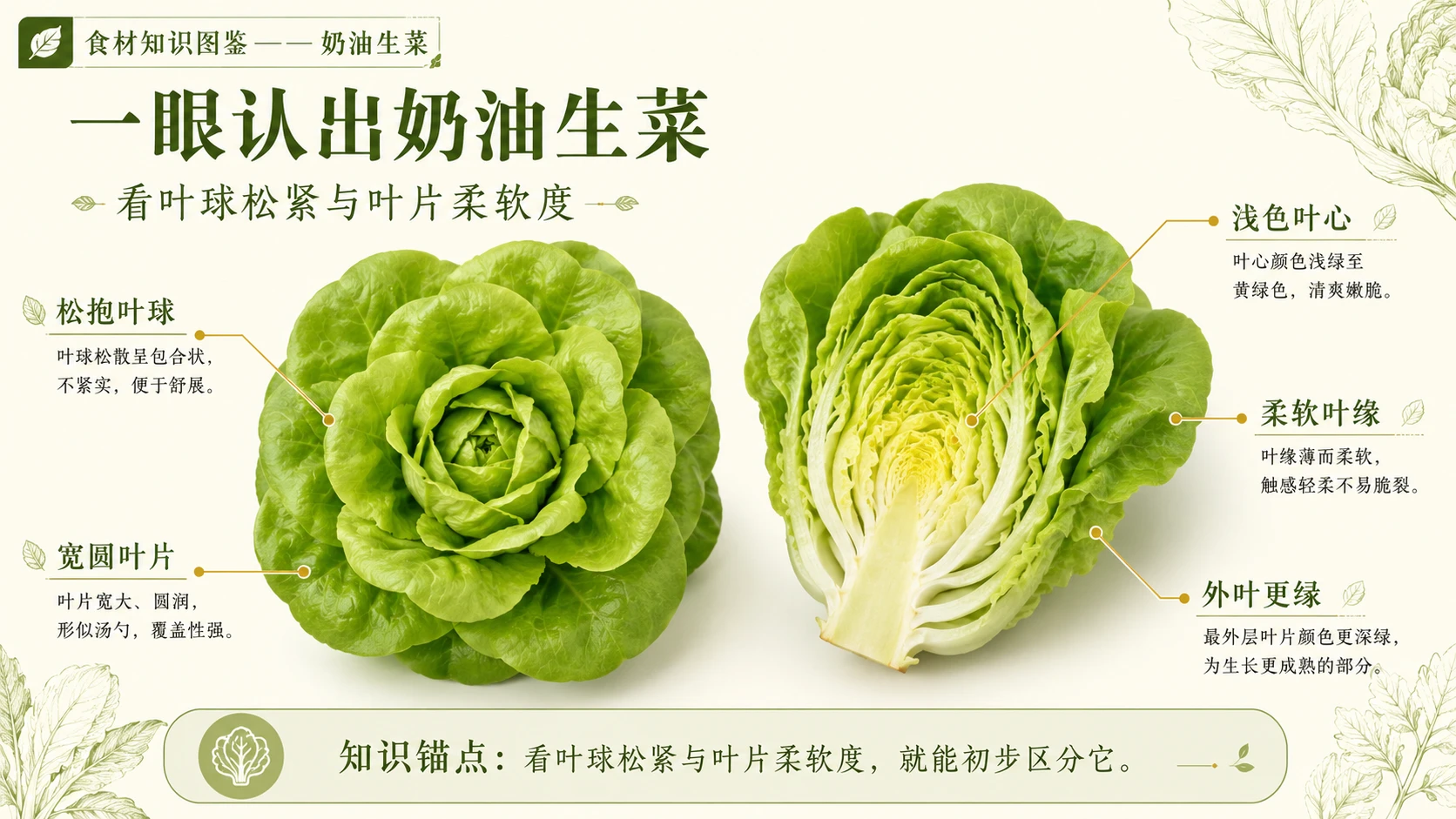 万物知识图鉴系列作品PPT——奶油生菜 - 预览图3