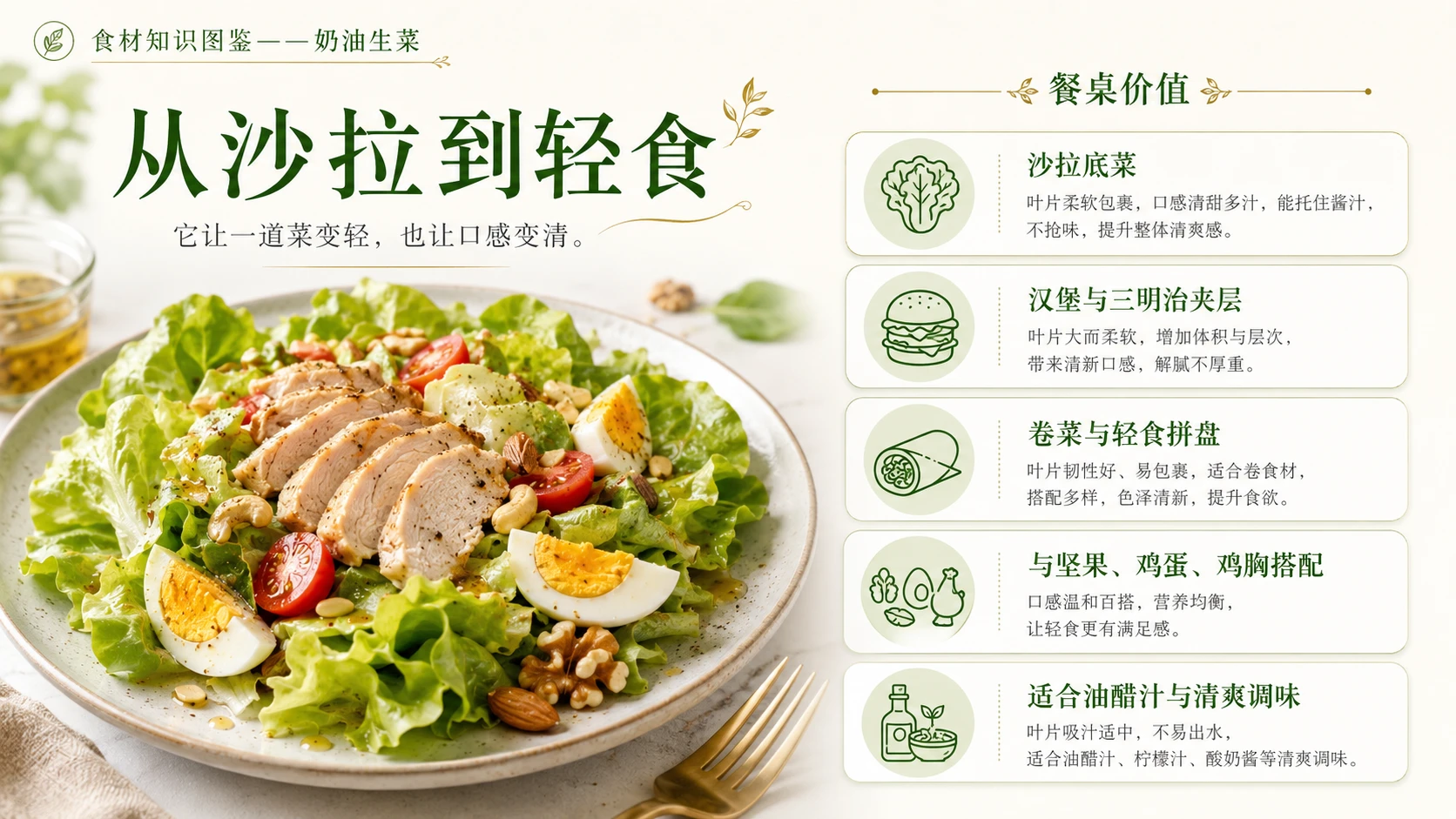 万物知识图鉴系列作品PPT——奶油生菜 - 预览图9