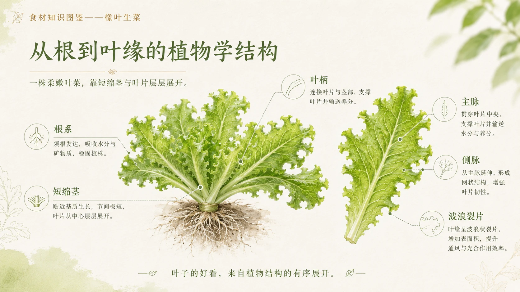 万物知识图鉴系列作品PPT——橡叶生菜 - 预览图5