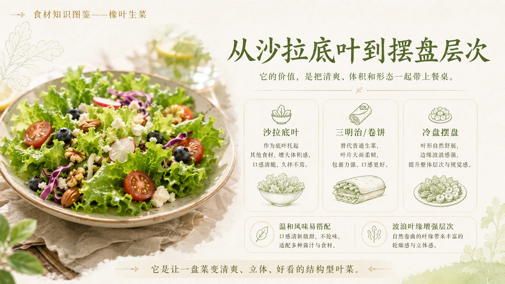 万物知识图鉴系列作品PPT——橡叶生菜 - 预览图9