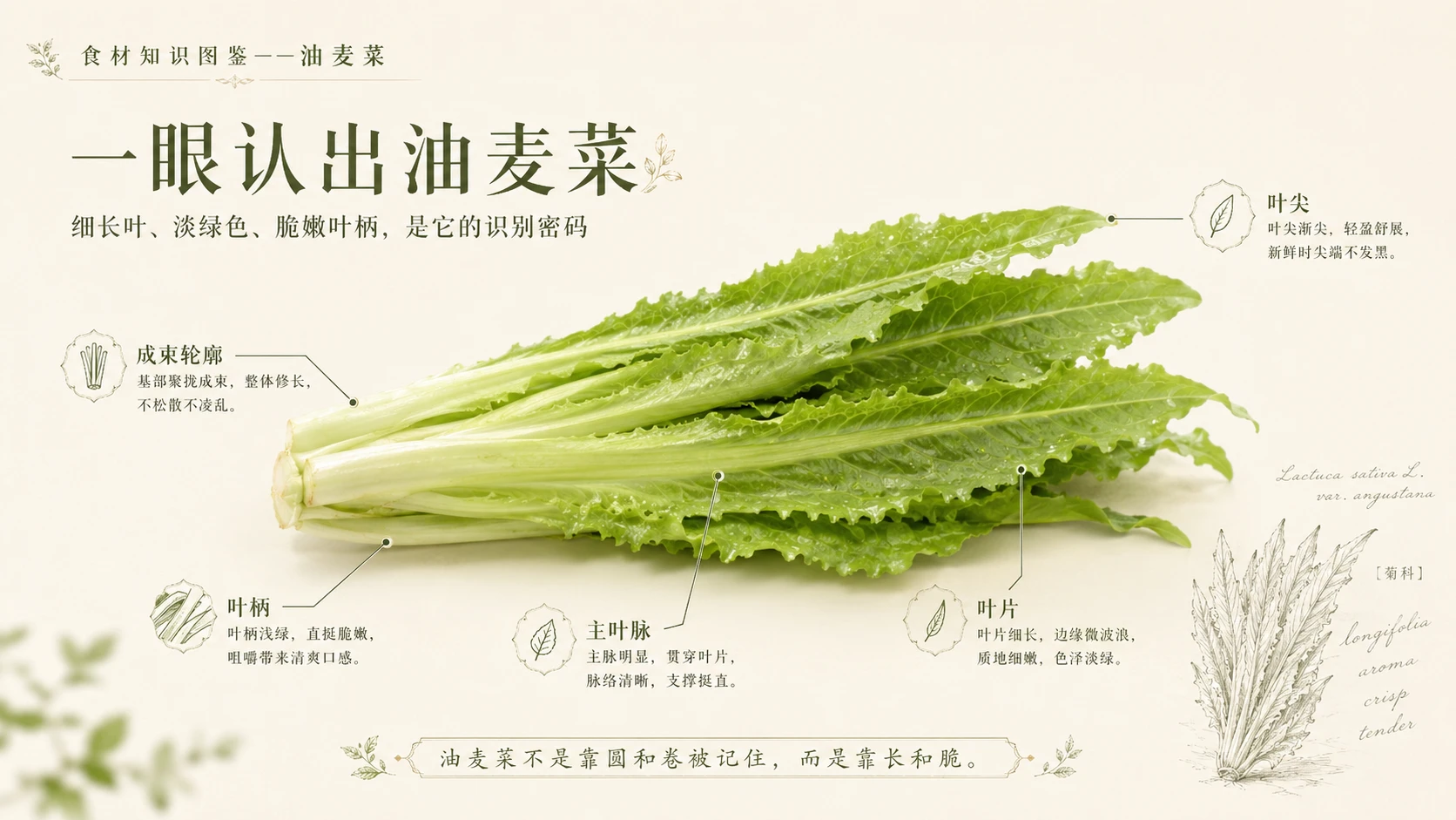 万物知识图鉴系列作品PPT——油麦菜 - 预览图3