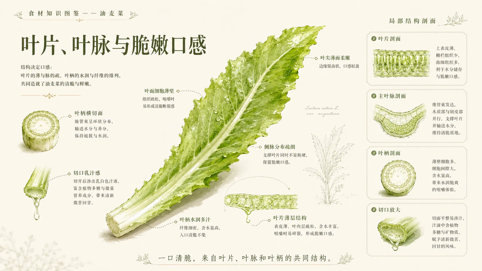 万物知识图鉴系列作品PPT——油麦菜 - 预览图5