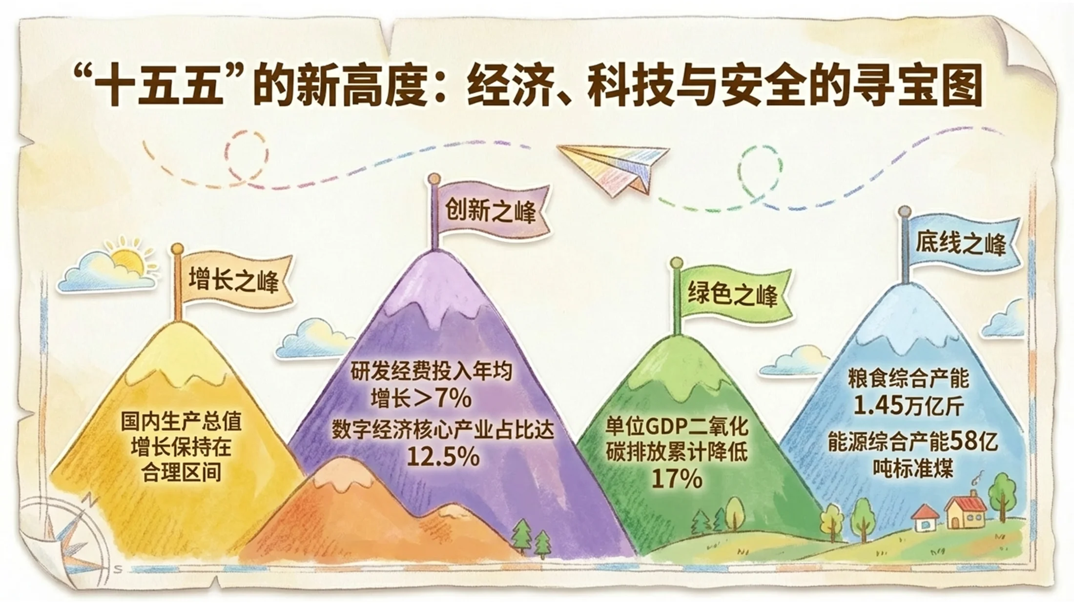 儿插风格（naive art）风格政府工作报告PPT - 预览图4