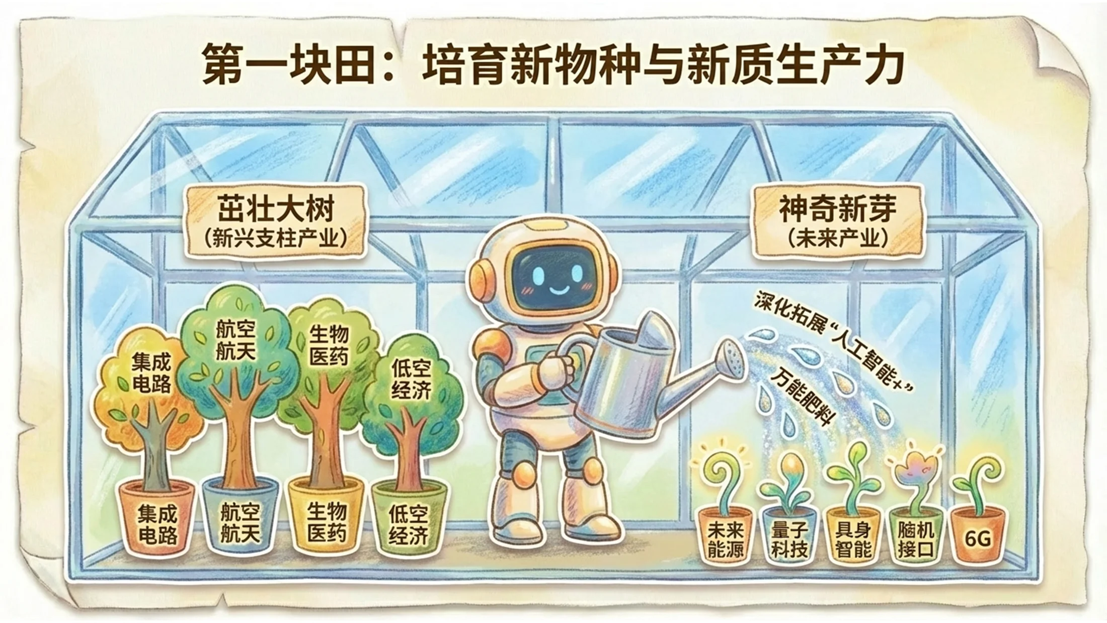 儿插风格（naive art）风格政府工作报告PPT - 预览图8