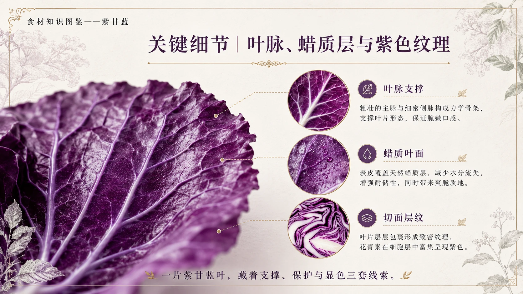 万物知识图鉴系列作品PPT——紫甘蓝 - 预览图5