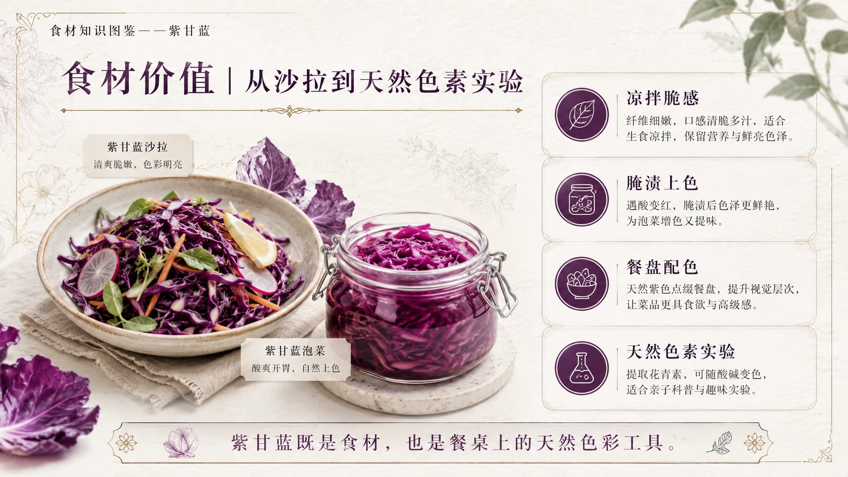万物知识图鉴系列作品PPT——紫甘蓝 - 预览图7