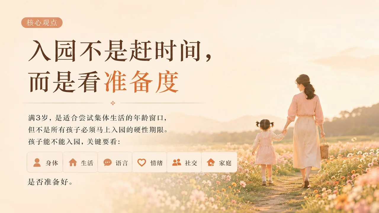 家长课堂PPT:孩子满3岁，一定要上幼儿园吗？ - 预览图1